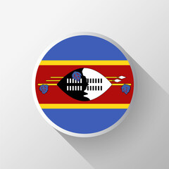 Creative Eswatini Flag Circle Badge