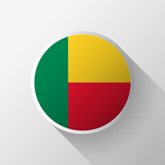 Creative Benin Flag Circle Badge