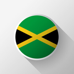 Creative Jamaica Flag Circle Badge