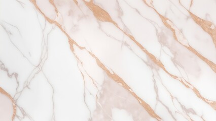 White and Rose Gold Marble Stone Background