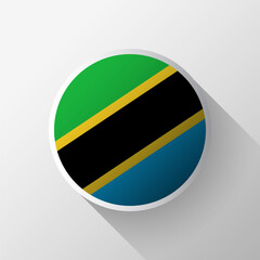 Creative Tanzania Flag Circle Badge