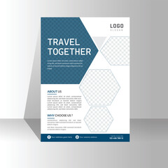 Travel poster or flyer pamphlet brochure design layout. travel brochure flyer design template. Summer brochure template.