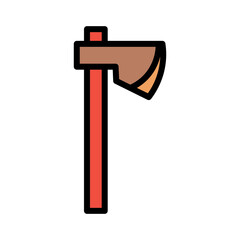 Axe Log Camping Filled Outline Icon