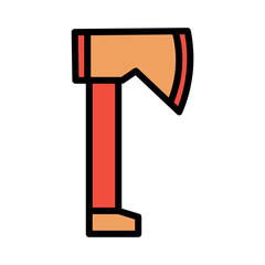 Axe Log Camping Filled Outline Icon