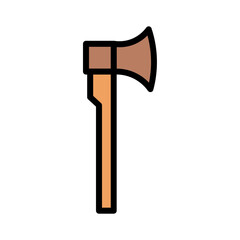 Axe Log Camping Filled Outline Icon