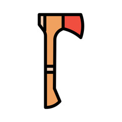 Axe Log Camping Filled Outline Icon