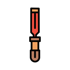 Chisel Wood Work Filled Outline Icon