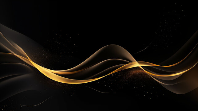 Gold and Black luxury background, Illustration