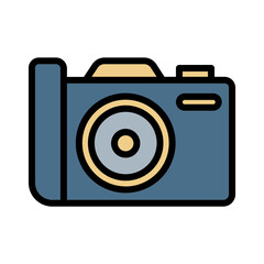 Camera Line Photo Filled Outline Icon