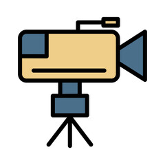 Camera News Photo Filled Outline Icon