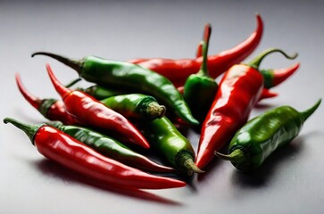 red and green chili peppers