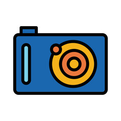 Cam Camera Pocket Filled Outline Icon
