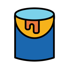 Bucket Color Fill Filled Outline Icon