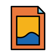 Cam File Image Filled Outline Icon