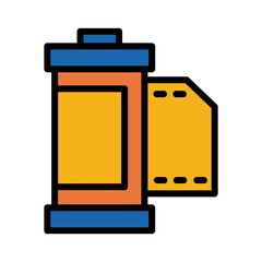 Camera Film Media Filled Outline Icon