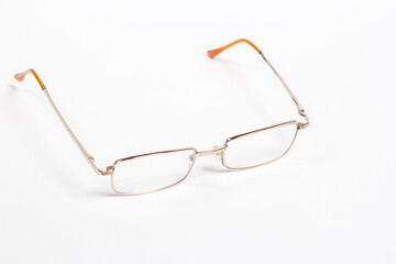Glasses for poor vision on a white background