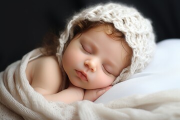 Fototapeta na wymiar Cute Sleeping newborn baby