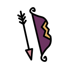 Archer Game Hunting Filled Outline Icon