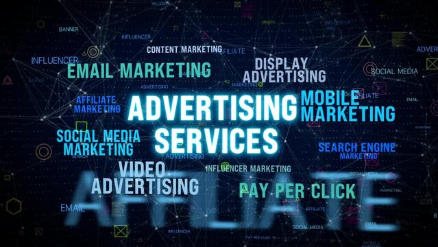 digital online advertising services concept design