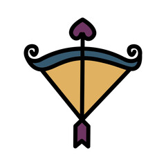 Bow Arrow Hunt Filled Outline Icon