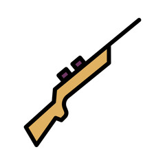 Gun Hunt Hunting Filled Outline Icon