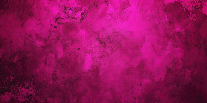 magenta Grunge wall texture rough background dark concrete floor, old grunge background.  purple Abstract Background. Painted pink bright Color Stucco Wall Texture With Copy Space