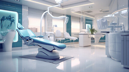 Dental care modern clinic 3d rendering 3d dental care - obrazy, fototapety, plakaty