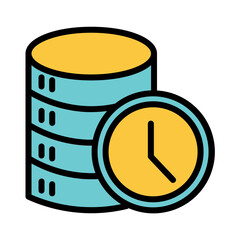 Back Up Data Filled Outline Icon