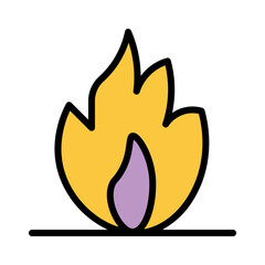 Burn Disaster Fire Filled Outline Icon