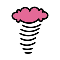 Storm Tornado Weather Filled Outline Icon