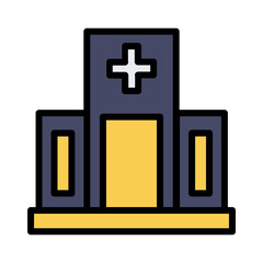 Building Clinic Hospital Filled Outline Icon