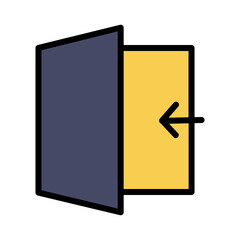 Exit Leave Quit Filled Outline Icon