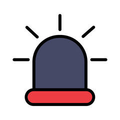 Alarm Alert Light Filled Outline Icon