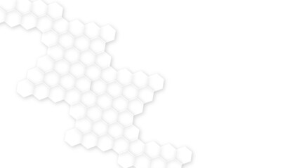 Abstract White Hexagonal Background. Luxury White Pattern. Vector Illustration. Modern simple style hexagonal graphic concept. Futuristic abstract honeycomb mosaic white background.