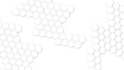 Abstract White Hexagonal Background. Luxury White Pattern. Vector Illustration. Modern simple style hexagonal graphic concept. Futuristic abstract honeycomb mosaic white background.