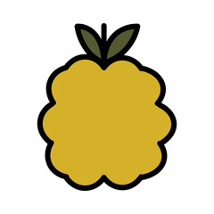 Berry Cherry Fruit Filled Outline Icon