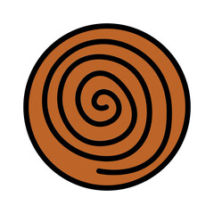 Desert Dry Sand Filled Outline Icon