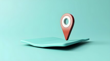 Navigationshilfe: Konzept eines isolierten Standort-Pins