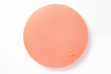 Cosmetics, peach trendy PANTONE color concept. Background with  copy space. Minimal creative cosmetic concept. Eyeshadow , nlush, powder palette