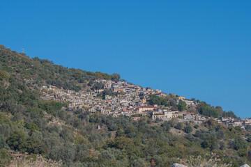Fototapeta na wymiar Overview of the town of San Luca, located in the Aspromonte mountains