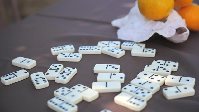 Domino table in the Caribbean