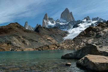 Obraz premium Laguna de los tres, cerro Fitz Roy, El Chaltén, Argentina