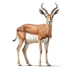 antelope isolated on white background - obrazy, fototapety, plakaty