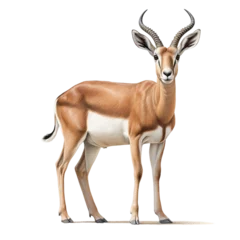 Schapenvacht deken met foto Antilope antelope isolated on white background