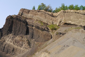 Bergbau in der Vulkaneifel mit Basalt und Lava Vulkanlandschaft Eifel