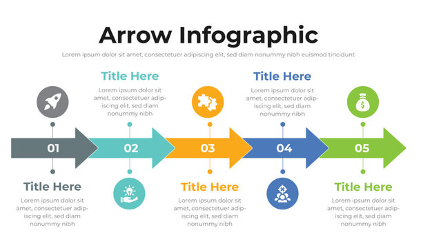 Arrow infographic presentation layout fully editable.