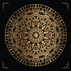 Luxury mandala design gold color