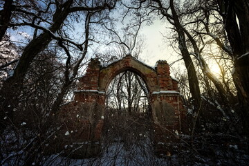Decayed gate of an abandoned cemetery