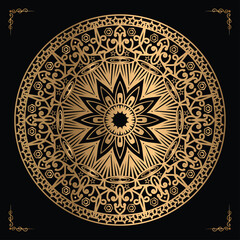 Luxury mandala design gold color