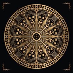 Luxury mandala design gold color